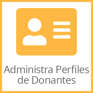 Administra Perfiles de Donantes