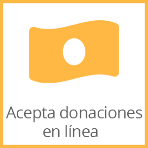 Acepta donaciones en línea  